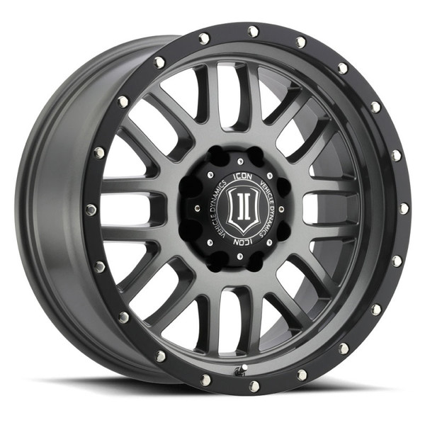 ICON Alpha Gunmetal Wheel 20x9 | 6x135 BC | +16 Offset - fits Ford F-150 2004-2026, Ford F-150 Raptor 2010-2026, Ford Expedition 2003-2026, Lincoln Navigator 2003-2026, Lincoln Mark LT 2006-2014