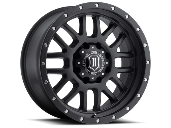 ICON Alpha Satin Black Wheel 20x9 | 5x150 BC | +16 Offset - fits Toyota Land Cruiser 1998-2021, Toyota Tundra 2000-2021, Toyota Sequoia 2001-2022, Lexus LX470 1998-2007, Lexus LX570 2008-2021