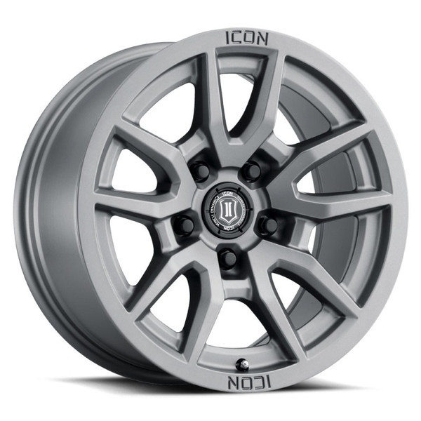 ICON Vector 5 Titanium Wheel 17x8.5 | 5x150 BC | +25 Offset - fits Toyota Land Cruiser 1998-2021, Toyota Tundra 2000-2021, Toyota Sequoia 2001-2022, Lexus LX470 1998-2007, Lexus LX570 2008-2021