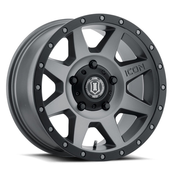 ICON Rebound Titanium Wheel 18x9 | 5x150 BC | +25 Offset - fits Toyota Land Cruiser 1998-2021, Toyota Tundra 2000-2021, Toyota Sequoia 2001-2022, Lexus LX470 1998-2007, Lexus LX570 2008-2021