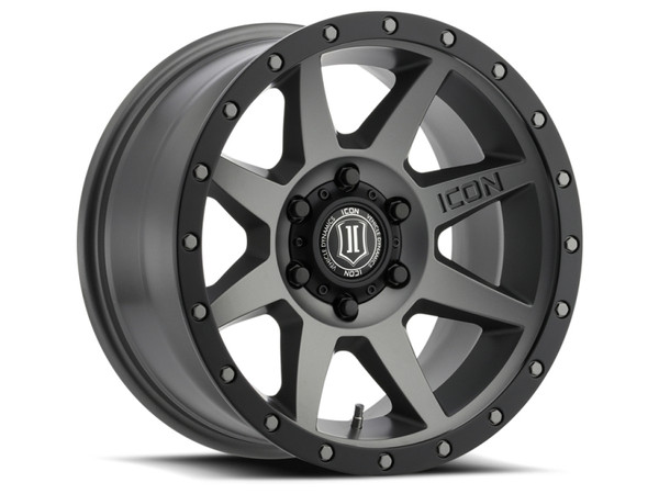 ICON Rebound Titanium Wheel 17x8.5 | 5x150 BC | +25 Offset - fits Toyota Land Cruiser 1998-2021, Toyota Tundra 2000-2021, Toyota Sequoia 2001-2022, Lexus LX470 1998-2007, Lexus LX570 2008-2021