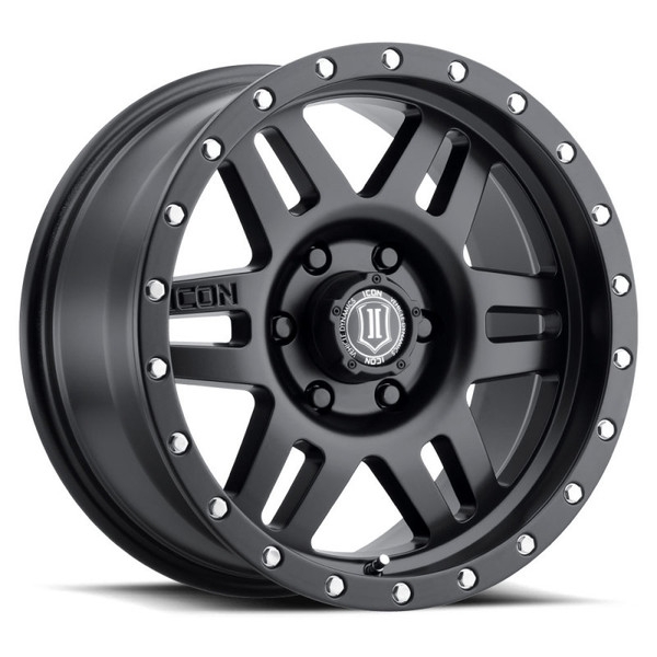ICON Six Speed Satin Black Wheel 17x8.5 product photo