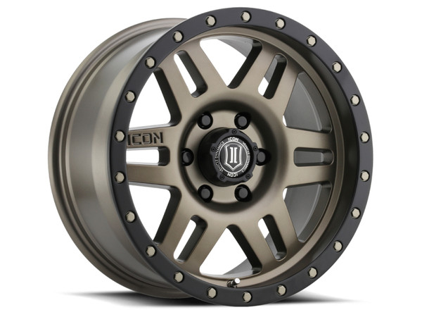 ICON Six Speed Bronze Wheel 17x8.5 | 6x135 BC | +6 Offset - fits Ford F-150 2004-2026, Ford F-150 Raptor 2010-2026, Ford Expedition 2003-2026, Lincoln Navigator 2003-2026, Lincoln Mark LT 2006-2014