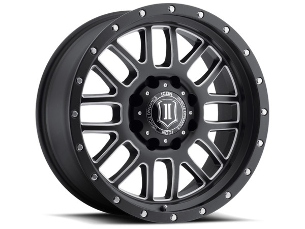 ICON Alpha Satin Black Wheel 20x9 | 5x150 BC | +16 Offset - fits Toyota Land Cruiser 1998-2021, Toyota Tundra 2000-2021, Toyota Sequoia 2001-2022, Lexus LX470 1998-2007, Lexus LX570 2008-2021