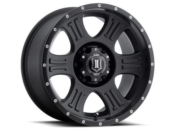 ICON Shield Satin Black Wheel 17x8.5 product photo
