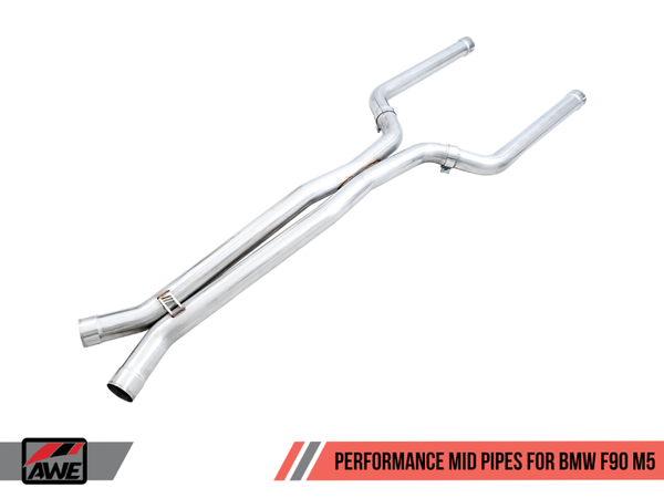 AWE Tuning 2018-2023 BMW F90 M5 Non-Resonated Performance Mid Pipes | 3020-11024