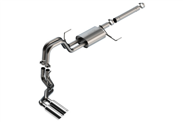 Borla 2021-2023 Ford F-150 Powerboost 3.5L V6 2WD & 4WD 4DR 3in, 2.25in S-TYPE Catback w/ Chrome Tips