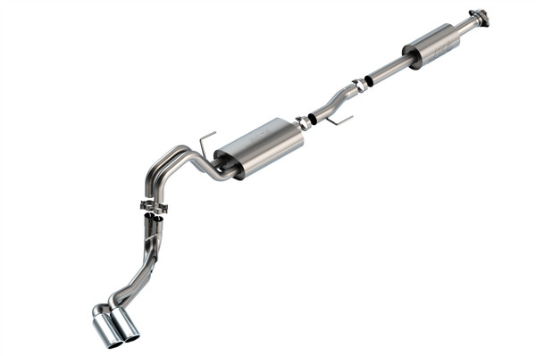 Borla 2021-2024 F-150 5.0L 4DR CC SB EC STB LARIAT/KR/PLATINUM/LTD 3/2.25 DSE Cat-Back Touring CHR Tips