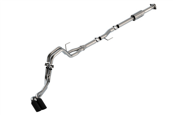 Borla 2021-2024 F-150 2.7L/3.5L 4DR CC SB EC STB LARI/KING R/PLINUM/LTD 3/2.25 DSE CB AK BLK CHR Tips
