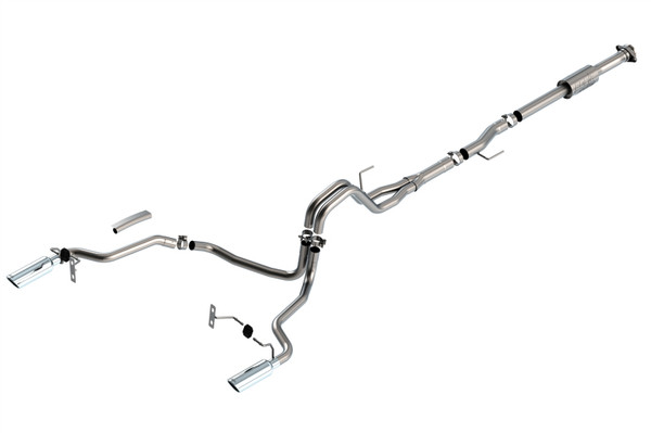 Borla 2021-2024 F-150 2.7L/3.5L 2/4WD 4DR CC SB EC STB LARI/KING R/PLINUM/LTD 3/2.25 Cat-Back AK CHR Tips