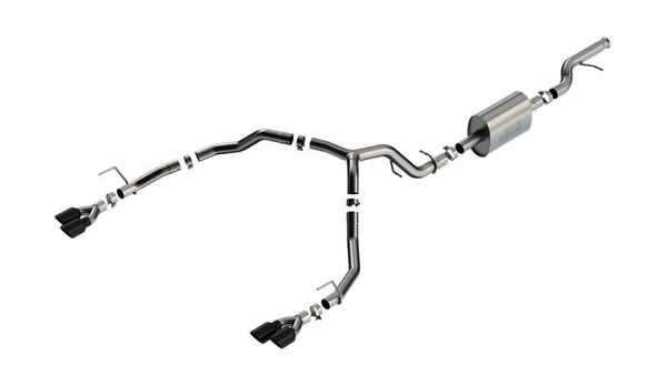 Borla 2021-2026 Tahoe / Yukon 5.3L V8 2/4WD 4DR 3in/2.75in S-Type Cat-Back Exhaust w/ Black Chrome Tips
