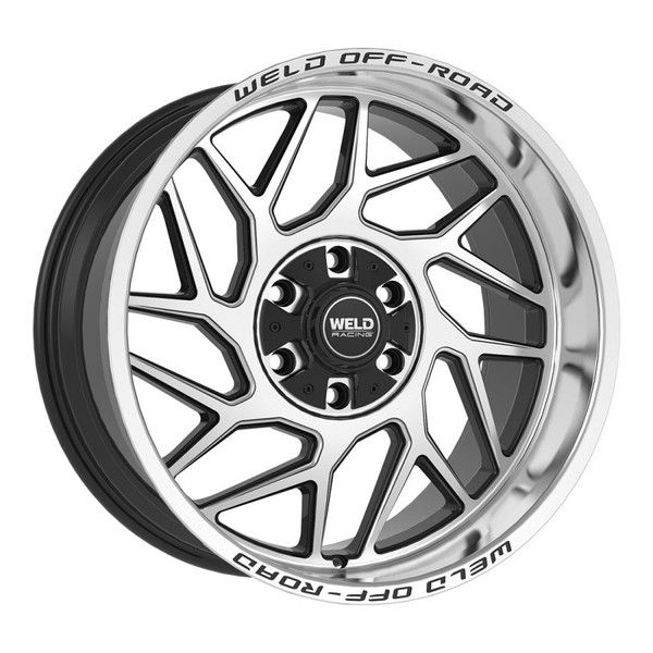 Weld Off-Road W118 22X12 Fulcrum 6X135 6X139.7 ET-44 BS4.75 Gloss Black w/ Machine Lip 106.1 Wheel - W11822098475