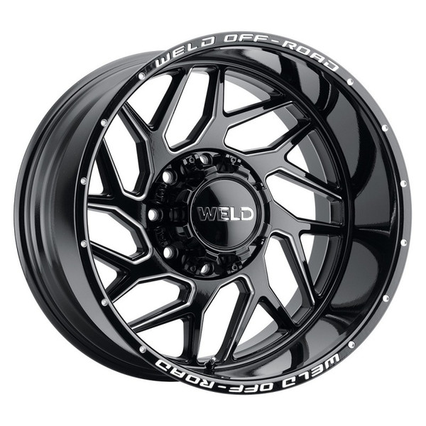 Weld Off-Road W117 Gloss Black Wheel 20x9 | 8x180 BC - fits Chevrolet Silverado 2500HD 2011-2026, Chevrolet Silverado 3500HD SRW 2011-2026, GMC Sierra 2500HD 2011-2026, GMC Sierra 3500HD SRW 2011-2026