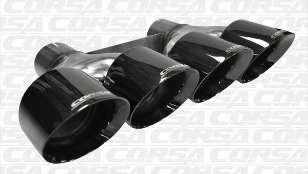 Corsa 14062BLK Black Quad 4.5" Dual Rear Tip Kit for 2015-2019 Chevy Corvette C7 Z06 Coupe 6.2L V8 Manual
