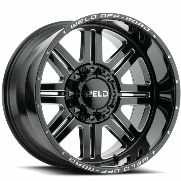 Weld Off-Road W143 18X9 Chasm 8X165.1 ET00 BS5.00 Gloss Black MIL Windows 125.1 Wheel | 2010-2024 Ram 2500 / 3500 | GM 2500 / 3500 Pre-2011 | W14389082500