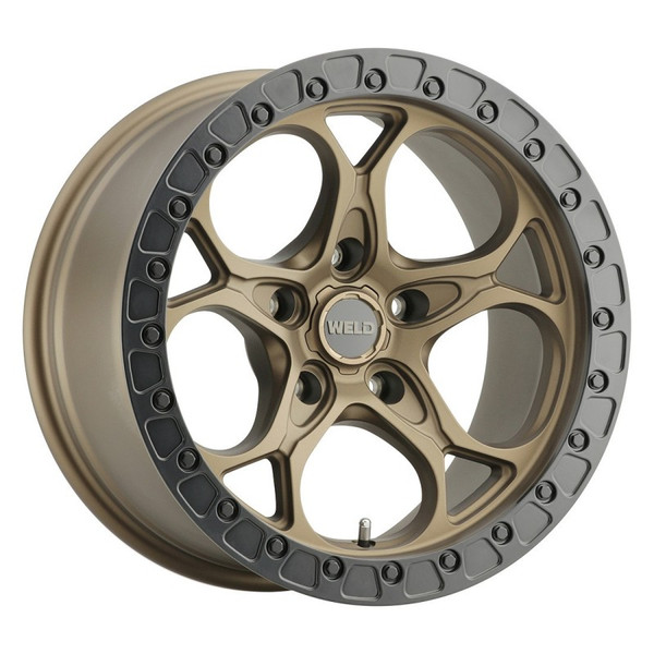 Weld Off-Road W106 Satin Bronze / Black Ring Wheel 18x9 | 6x139.7 BC (6x5.5) | +7 Offset - fits Chevrolet Silverado 1500 1999-2026, GMC Sierra 1500 1999-2026, Chevrolet Tahoe 1992-2026, Chevrolet Suburban 1992-2026, GMC Yukon 1992-2026, and 25 more