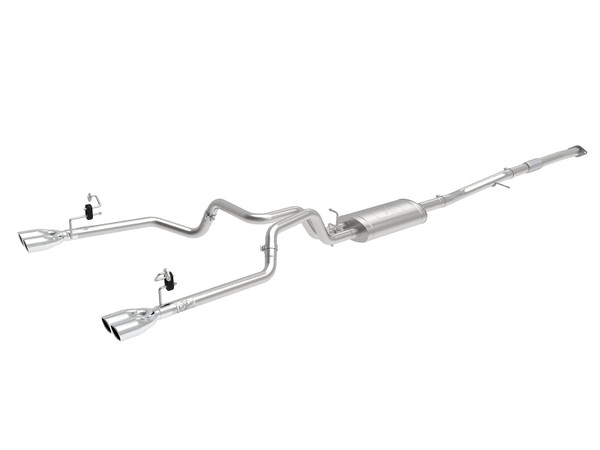aFe Vulcan Series 3-2.5in 304SS Exh Cat-Back w/ Pol Tips 2019 GM Silverado/Sierra 1500 L4-2.7L (t) - 49-34110-P