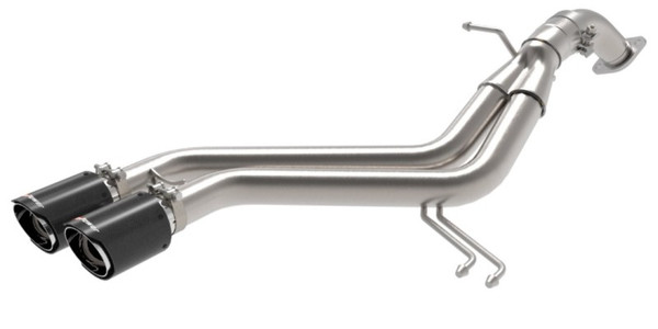 aFe Takeda 13-17 Hyundai L4-1.6L 2-1/2in 304 SS Axle-Back Exhaust w/ Carbon Fiber Tips - 49-37019-C