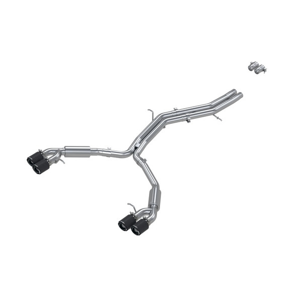 MBRP ARMOR Pro Resonator-Back Exhaust, T304 Stainless Steel - 2018-2024 Audi S5/S4 3.0L - S46073CF