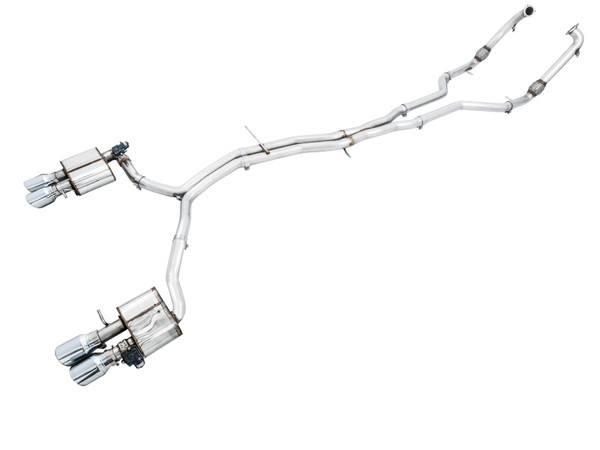 AWE Tuning Audi B9 2018-2026 S5 Coupe SwitchPath Exhaust w/ Chrome Silver Tips (102mm) | 3025-42038