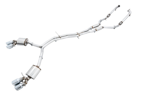 AWE Tuning Audi B9 2018-2026 S5 3.0T Touring Edition Exhaust | Chrome Silver Tips (102mm) | 3015-42088