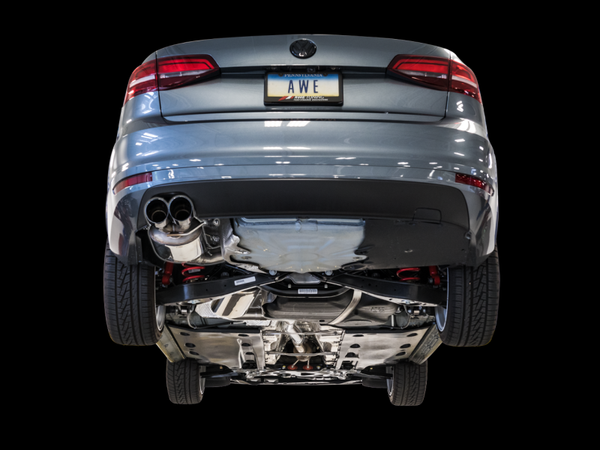 AWE Tuning 2009-2014 Volkswagen Jetta Mk6 1.4T Touring Edition Exhaust | Chrome Silver Tips | 3015-22064