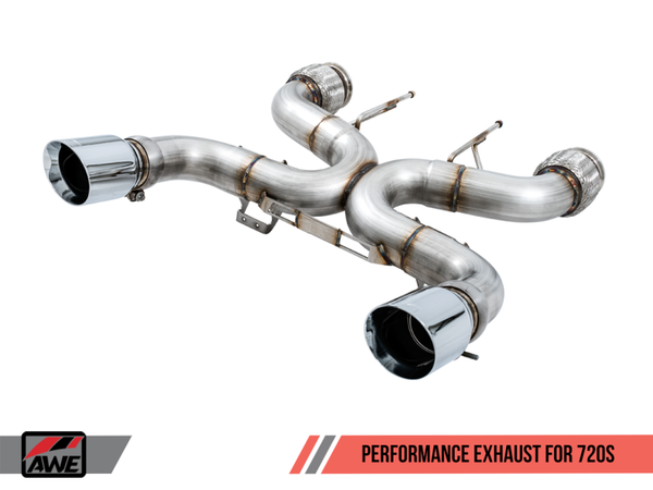 AWE Tuning McLaren 720S 2017-2023 Performance Exhaust | Chrome Silver Tips | 3010-32040