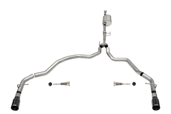 Corsa 2021-2025 Ford F-150 SuperCab/6.5in Bed 3.5L V6 Sport Cat-Back Dual Rear Exit-Black PVD