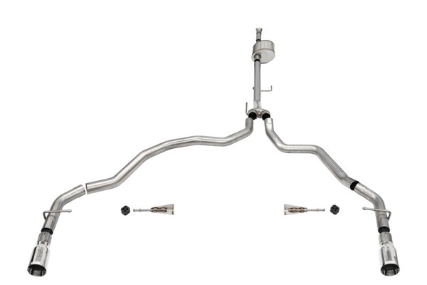 Corsa 2021-2025 Ford F-150 Regular Cab/ 8in Bed 5.0L V8 Xtreme Cat-Back Dual Rear Exit-Polished