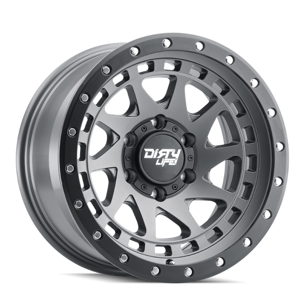 Dirty Life 9311 Enigma Pro 17x9 / 6x135 BP/-12mm Offset/87.1mm Hub Satin Graphite Wheel - Beadlock