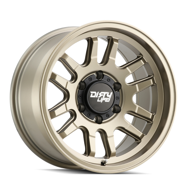 Dirty Life 9310 Canyon Satin Gold Wheel 17x9 | 5x150 BC | +0 Offset - fits Toyota Land Cruiser 1998-2021, Toyota Tundra 2000-2021, Toyota Sequoia 2001-2022, Lexus LX470 1998-2007, Lexus LX570 2008-2021