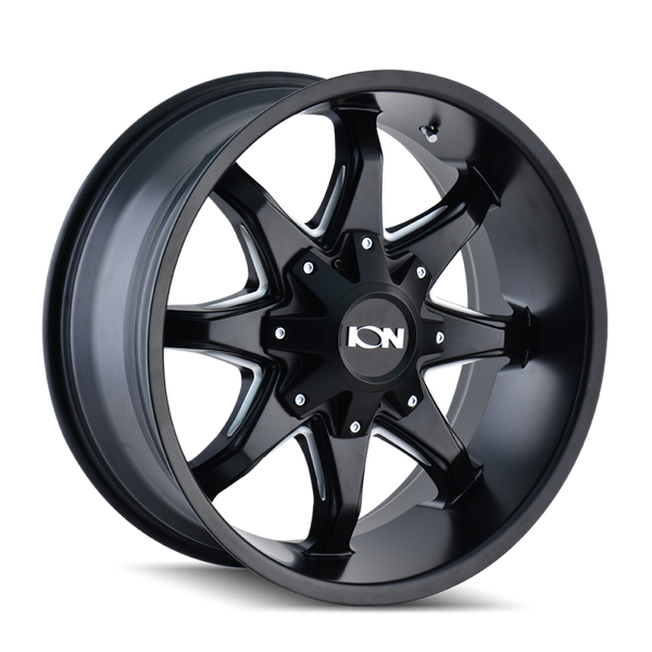 ION Type 181 20x9 / 5x127 BP / -12mm Offset / 87mm Hub Satin Black/Milled Spokes Wheel