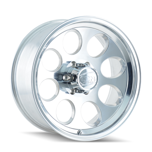 ION Wheels ION Type 171 Polished Wheel 17x9 | 8x170 BC | +0 Offset - fits Ford F-250 Super Duty 1999-2026, Ford F-350 Super Duty SRW 1999-2026, Ford Excursion 2000-2005