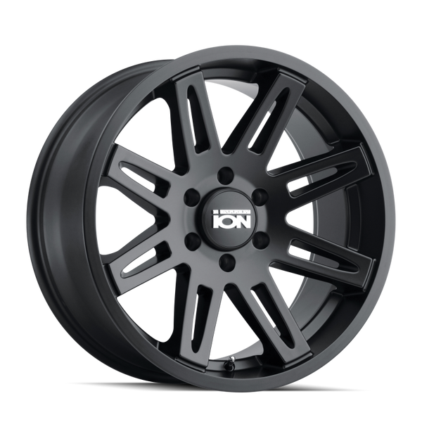 ION Wheels ION Type 142 Matte Black Wheel 18x9 | 8x165.1 BC (8x6.5) | +0 Offset - fits Ram 2500 1994-2026, Ram 3500 SRW 1994-2026, Chevrolet Silverado 2500 (pre-2011), Chevrolet Silverado 3500 (pre-2011), GMC Sierra 2500 (pre-2011), and 6 more
