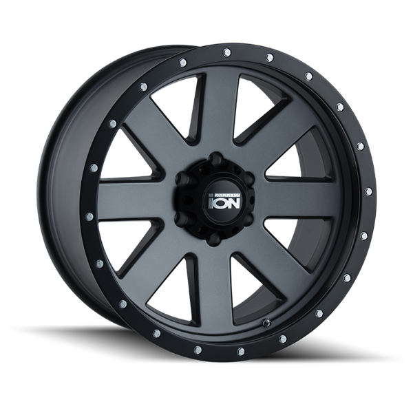 ION Type 134 17x8.5 / 5x127 BP / -6mm Offset / 83.82mm Hub Matte Gunmetal/Black Beadlock Wheel