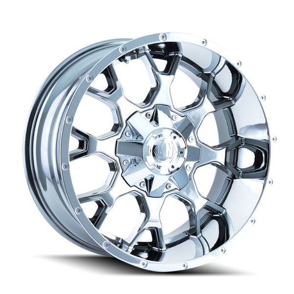 Mayhem 8015 Warrior Chrome Wheel 20x9 | 5x150 BC | +18 Offset - fits Toyota Land Cruiser 1998-2021, Toyota Tundra 2000-2021, Toyota Sequoia 2001-2022, Lexus LX470 1998-2007, Lexus LX570 2008-2021