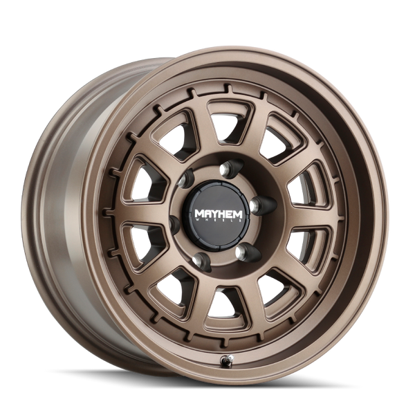 Mayhem 8303 Voyager Bronze Wheel 17x8.5 | 5x127 BC (5x5) | +0 Offset - fits Jeep Wrangler JL 2018-2026, Jeep Wrangler JK 2007-2018, Jeep Gladiator JT 2020-2026, Jeep Commander 2006-2010, Chevrolet C/K1500 2WD 1967-1998, and 7 more