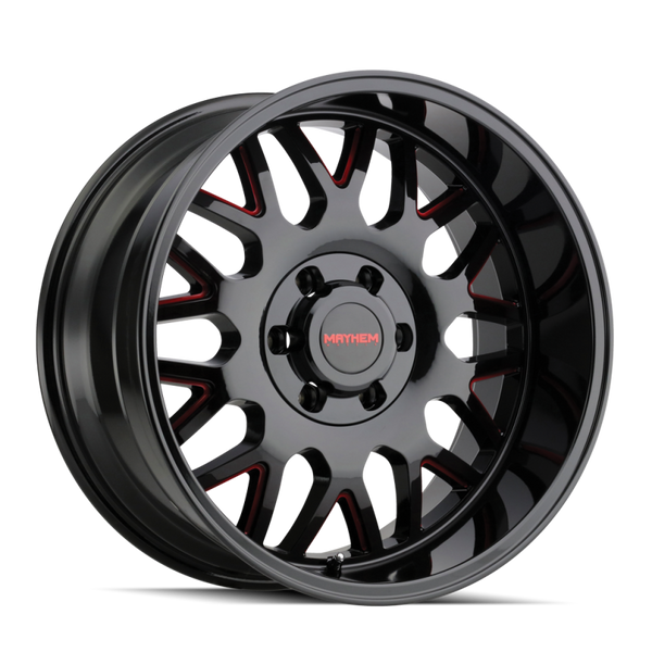 Mayhem 8110 Tripwire Black Wheel 20x9 | 5x150 BC | +0 Offset - fits Toyota Land Cruiser 1998-2021, Toyota Tundra 2000-2021, Toyota Sequoia 2001-2022, Lexus LX470 1998-2007, Lexus LX570 2008-2021
