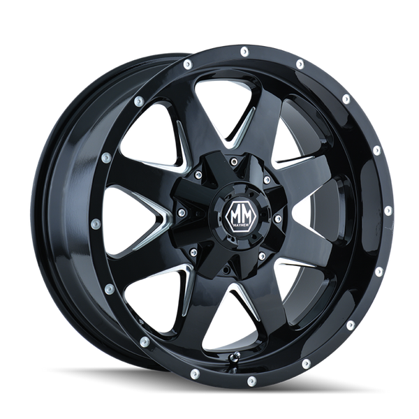 Mayhem 8040 Tank Black Wheel 18x9 | 5x114.3 BC (5x4.5) | -12 Offset - fits Ford Explorer ST 2020-2026, Toyota Tacoma 1995-2004, Toyota 4Runner 1996-2002, Nissan Xterra 1999-2004, Nissan Frontier 1998-2004, and 13 more