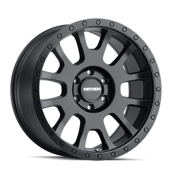 Mayhem 8302 Scout Matte Black Wheel 20x9 | 5x127 BC (5x5) | +0 Offset - fits Jeep Grand Cherokee SRT 2006-2021, Jeep Grand Cherokee Trackhawk 2018-2021, Dodge Durango SRT 2018-2026, Jeep Wrangler JL 2018-2026, Jeep Wrangler JK 2007-2018, and 10 more