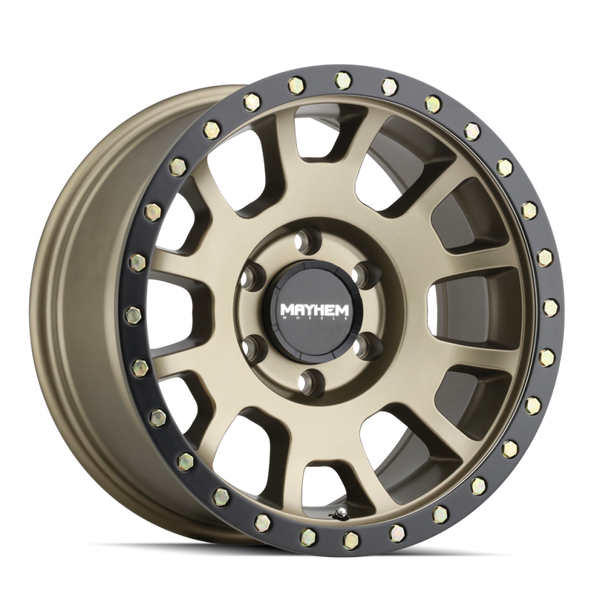 Mayhem 8302 Scout Matte Gold Wheel 18x9 | 8x170 BC | +0 Offset - fits Ford F-250 Super Duty 1999-2026, Ford F-350 Super Duty SRW 1999-2026, Ford Excursion 2000-2005