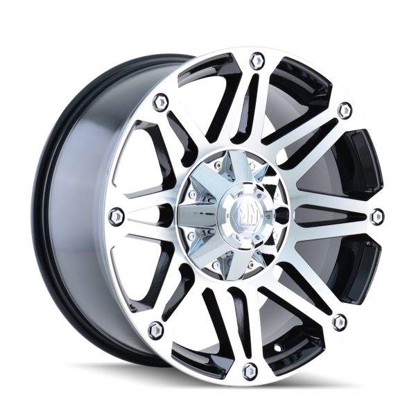 Mayhem 8010 Riot Black Wheel 17x8 | 5x127 BC (5x5) | +10 Offset - fits Jeep Grand Cherokee SRT 2006-2021, Jeep Grand Cherokee Trackhawk 2018-2021, Dodge Durango SRT 2018-2026, Jeep Wrangler JL 2018-2026, Jeep Wrangler JK 2007-2018, and 10 more