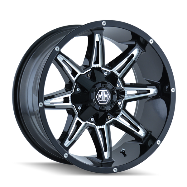 Mayhem 8090 Rampage Black Wheel 18x9 | 5x114.3 BC (5x4.5) | -12 Offset - fits Ford Explorer ST 2020-2026, Toyota Tacoma 1995-2004, Toyota 4Runner 1996-2002, Nissan Xterra 1999-2004, Nissan Frontier 1998-2004, and 13 more