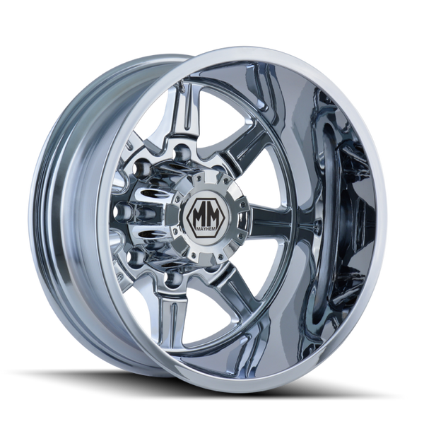 Mayhem 8101 Monstir Chrome Wheel 20x8.25 | 8x165.1 BC (8x6.5) | -160 Offset - fits Ram 2500 1994-2026, Ram 3500 SRW 1994-2026, Chevrolet Silverado 2500 (pre-2011), Chevrolet Silverado 3500 (pre-2011), GMC Sierra 2500 (pre-2011), and 6 more