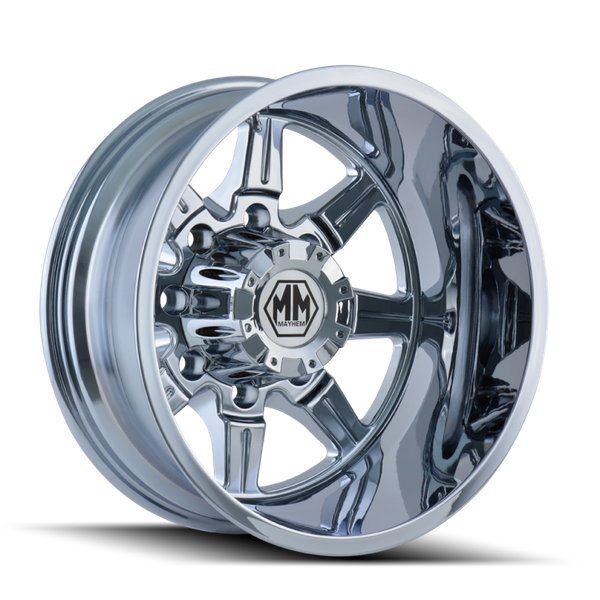 Mayhem 8101 Monstir Chrome Wheel 22x8.25 | 8x165.1 BC (8x6.5) | -160 Offset - fits Ram 2500 1994-2026, Ram 3500 SRW 1994-2026, Chevrolet Silverado 2500 (pre-2011), Chevrolet Silverado 3500 (pre-2011), GMC Sierra 2500 (pre-2011), and 6 more