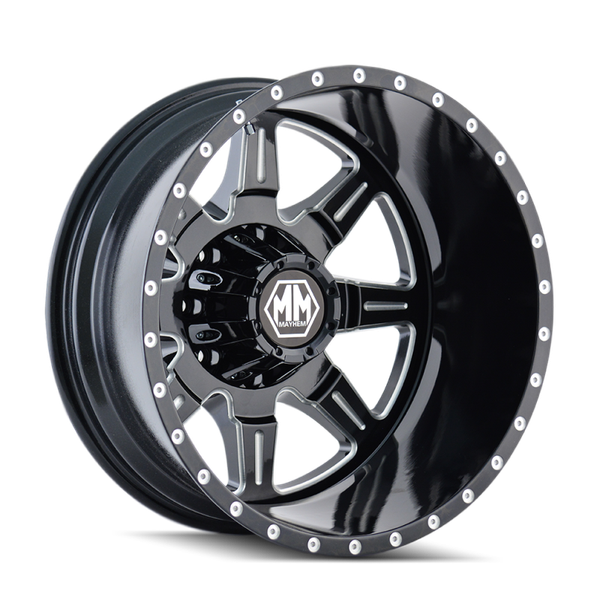 Mayhem 8101 Monstir Wheel 22x8.25 | 8x165.1 BC (8x6.5) | -160 Offset - fits Ram 2500 1994-2026, Ram 3500 SRW 1994-2026, Chevrolet Silverado 2500 (pre-2011), Chevrolet Silverado 3500 (pre-2011), GMC Sierra 2500 (pre-2011), and 6 more