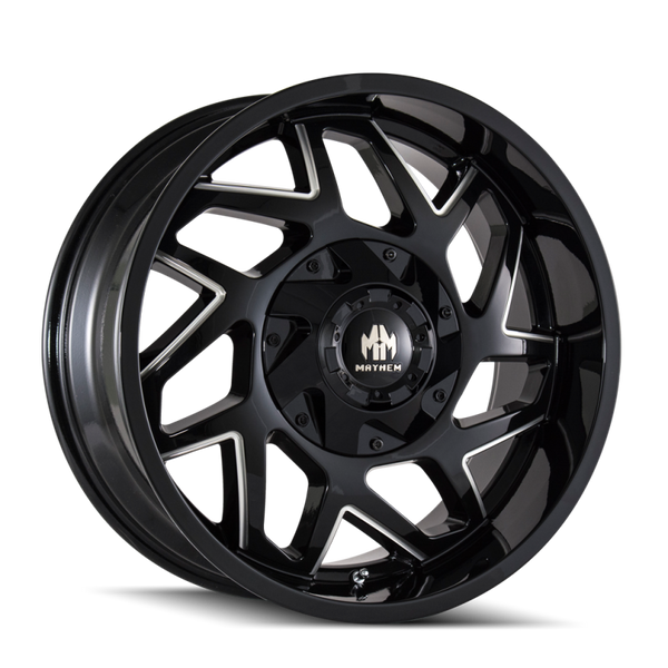 Mayhem 8106 Hatchet Black Wheel 20x9 | 5x135 BC | +0 Offset - fits Ford F-150 1997-2004, Ford Expedition 1997-2003, Lincoln Navigator 1998-2002