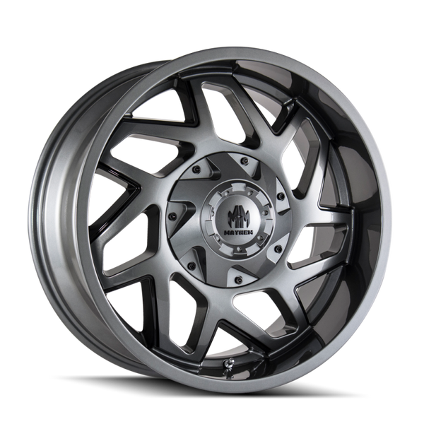 Mayhem 8106 Hatchet Gloss Gunmetal Wheel 20x9 | 8x180 BC | +0 Offset - fits Chevrolet Silverado 2500HD 2011-2026, Chevrolet Silverado 3500HD SRW 2011-2026, GMC Sierra 2500HD 2011-2026, GMC Sierra 3500HD SRW 2011-2026