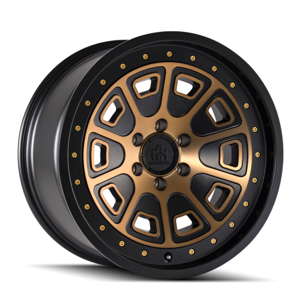 Mayhem 8301 Flat Iron 17x9 / 6x135 BP / -12mm Offset / 87.1mm Hub Matte Black w/ Bronze Tint Wheel