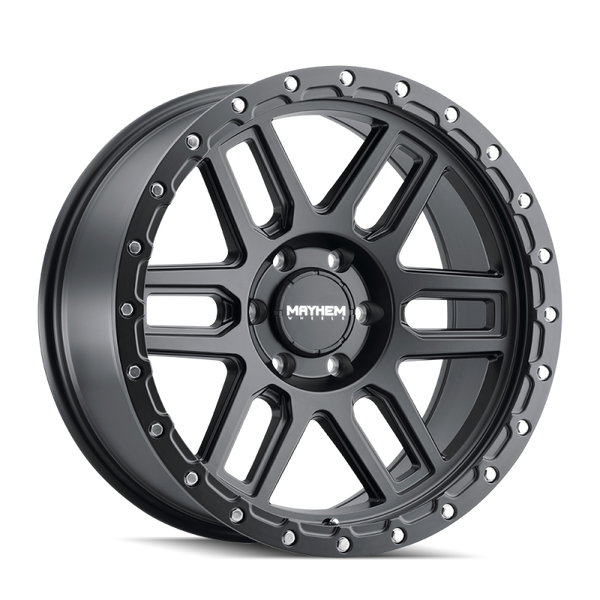 Mayhem 8304 Delta Matte Black Wheel 17x9 | 5x127 BC (5x5) | -12 Offset - fits Jeep Wrangler JL 2018-2026, Jeep Wrangler JK 2007-2018, Jeep Gladiator JT 2020-2026, Jeep Commander 2006-2010, Chevrolet C/K1500 2WD 1967-1998, and 7 more